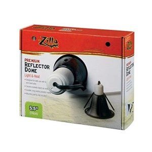 Zilla Reptile Terrarium Heat Lamps & Habitat Lighting Dome Blk 5.5-in